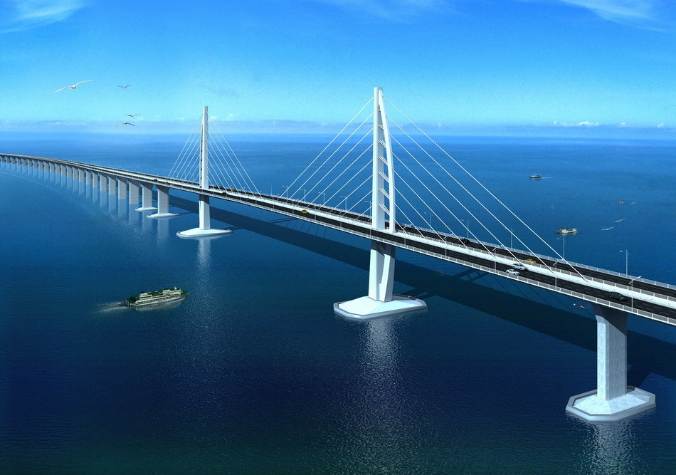 La construcción en el puente de Hong Kong-Zhuhai-Macao está cercana a la terminación
